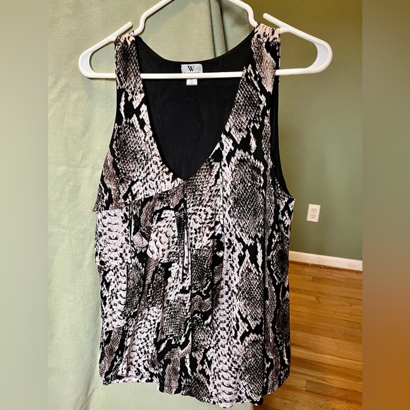 Worthington XL sleeveless snake print blouse - Picture 1 of 8